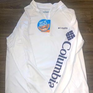 Men’s medium White Columbia pfg 1/4 zip hoodie